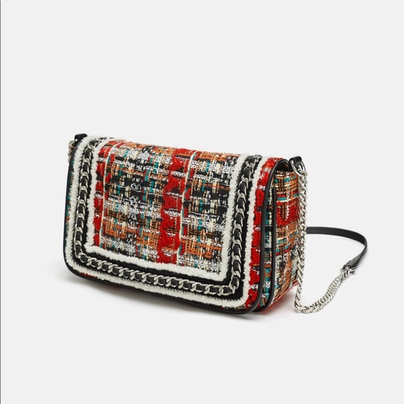 New with tags multi tweed Zara purse.